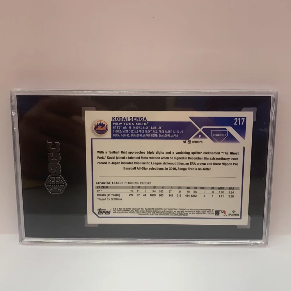 2023 Topps Chrone Kodai Senga Mets #217 SGC 10 (MISC11) - Picture 2 of 2